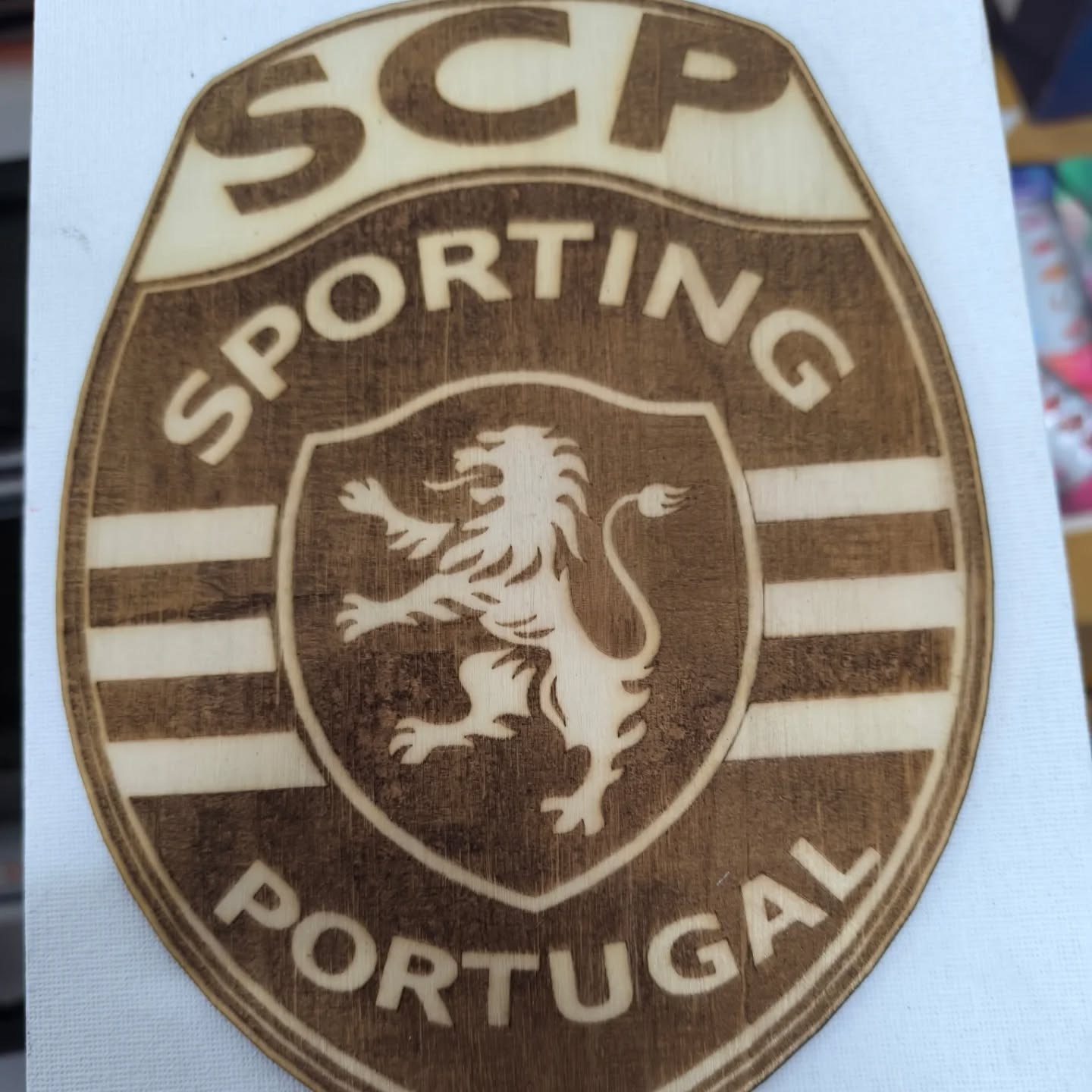 Peça LaserCrafts: SPORTING — Técnica Sporting, Logo, Clube, Laser, Portugal, Engraving, Arte, Real