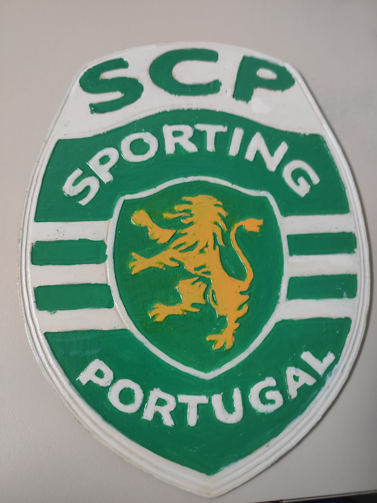 Peça LaserCrafts: SPORTING - Colorido — Técnica Sporting, Logo, Clube, Laser, Portugal, Engraving, Arte, Real, Laser