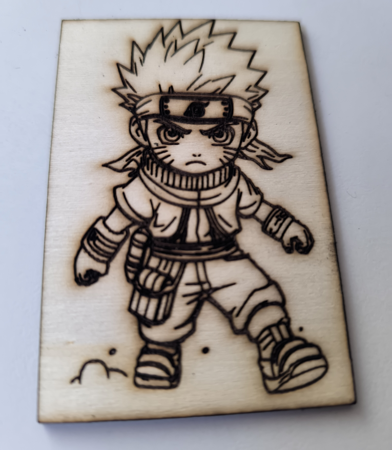 Peça LaserCrafts: Naruto Chibi — Técnica Naruto, Anime, Arte, Linhas Simples, Laser, Engraving, Geek, Otaku, Portugal, Leiria